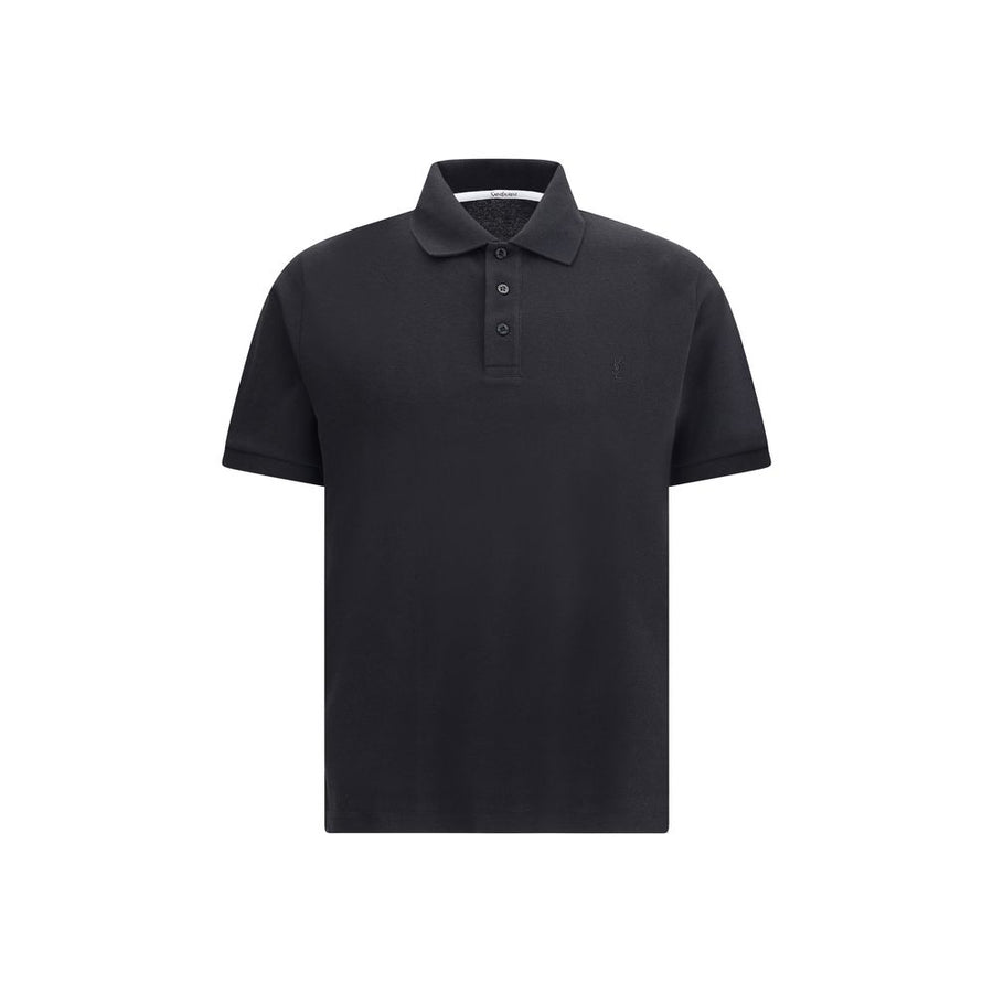 Black Cotton Polo Shirt