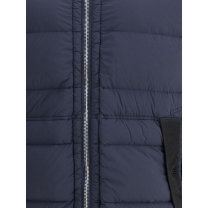 Blue Polyamide Full-Length Jacket