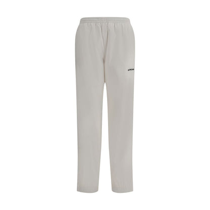 White Polyester Joggers (Workout Pants)