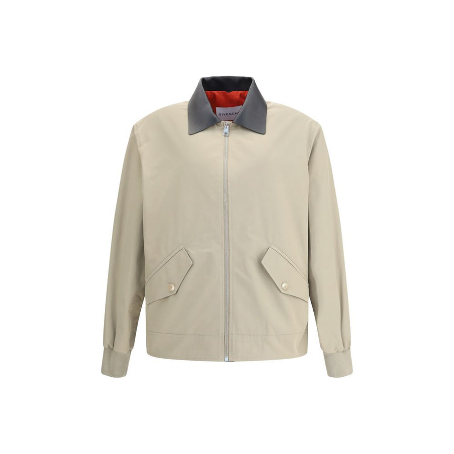 Cotton Harrington Jacket with leather details