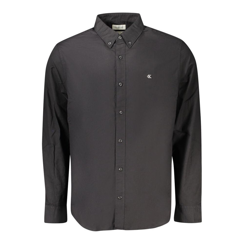 Black Cotton Men Shirt