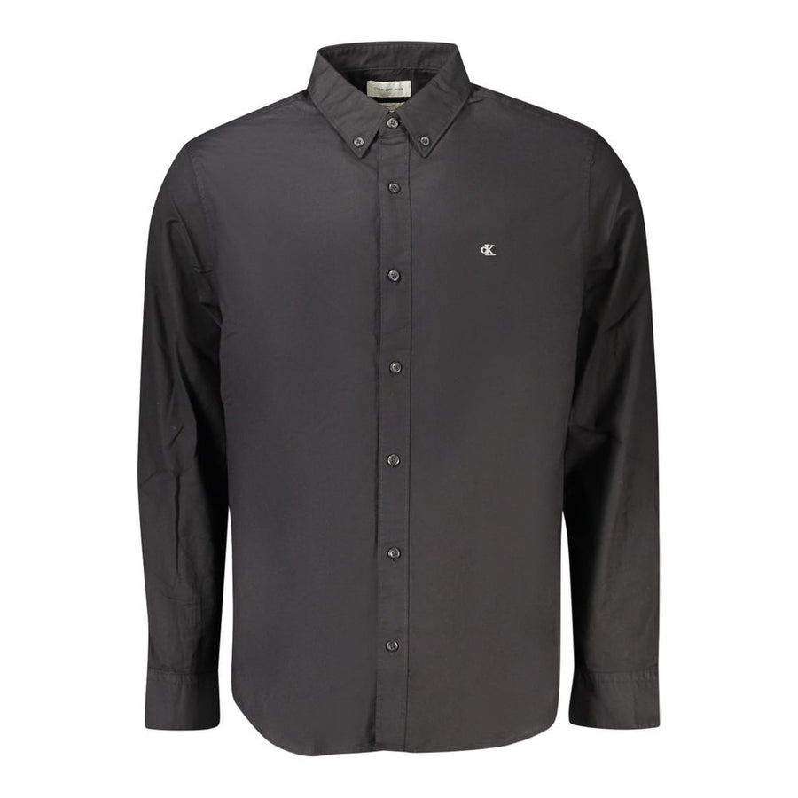 Black Cotton Men Shirt