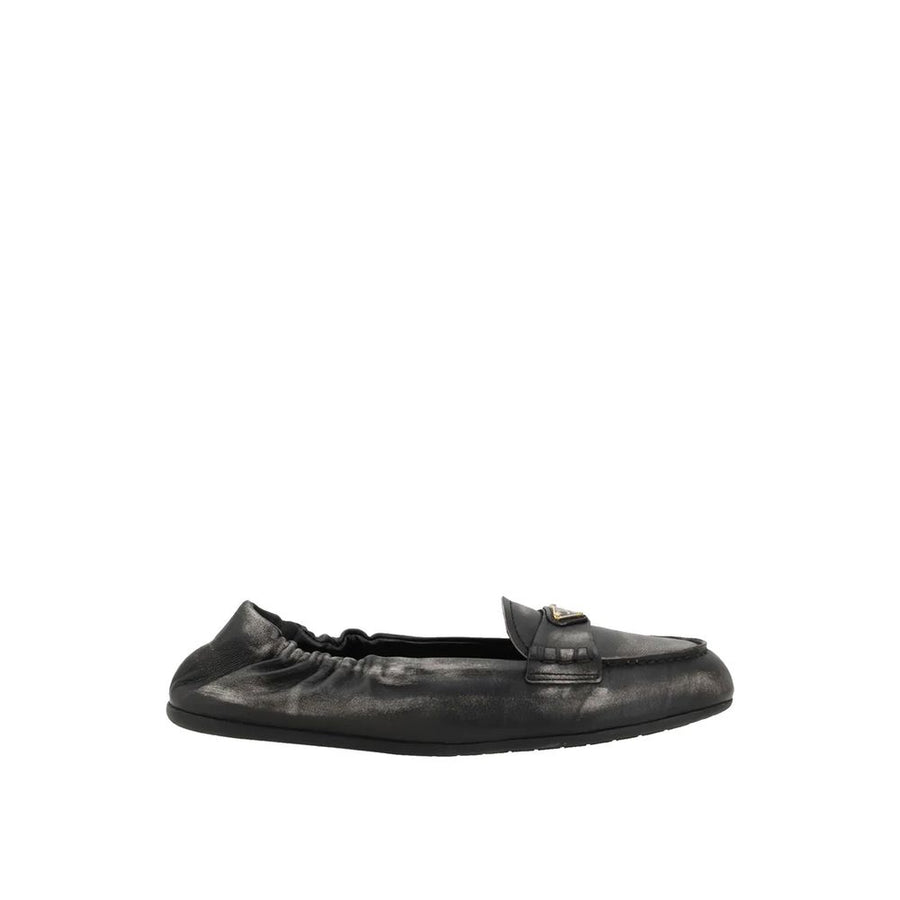 Vintage-effect Leather Loafers