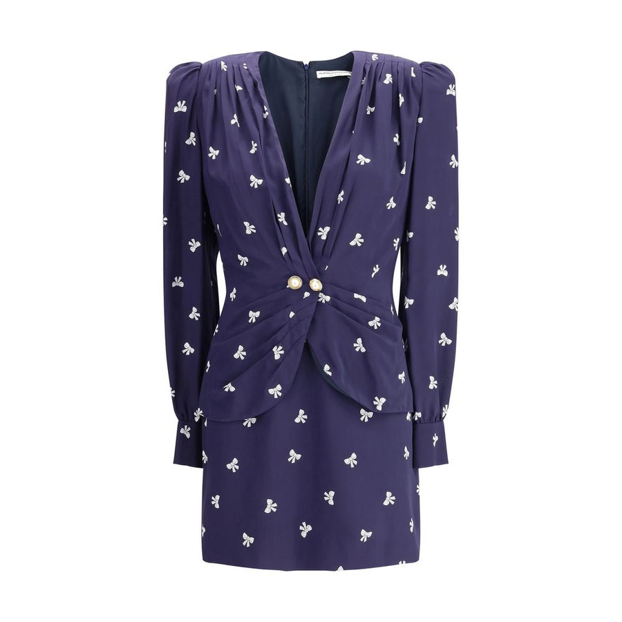 Blue Silk Casual Dress