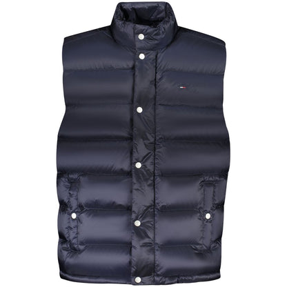 Blue Nylon Men Jacket