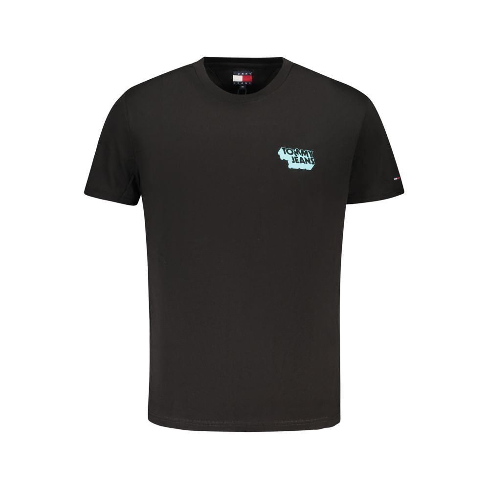 Black Cotton Men T-Shirt