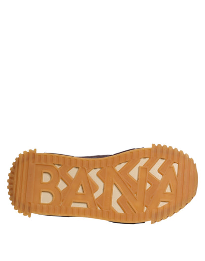 Beige Neoprene DG Logo NS1 Lace Sneakers Shoes