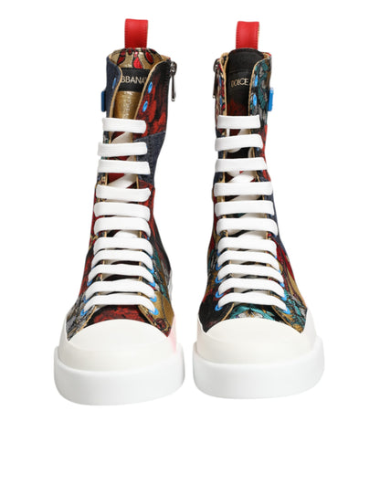 Multicolor Patchwork High Top Sneakers Shoes
