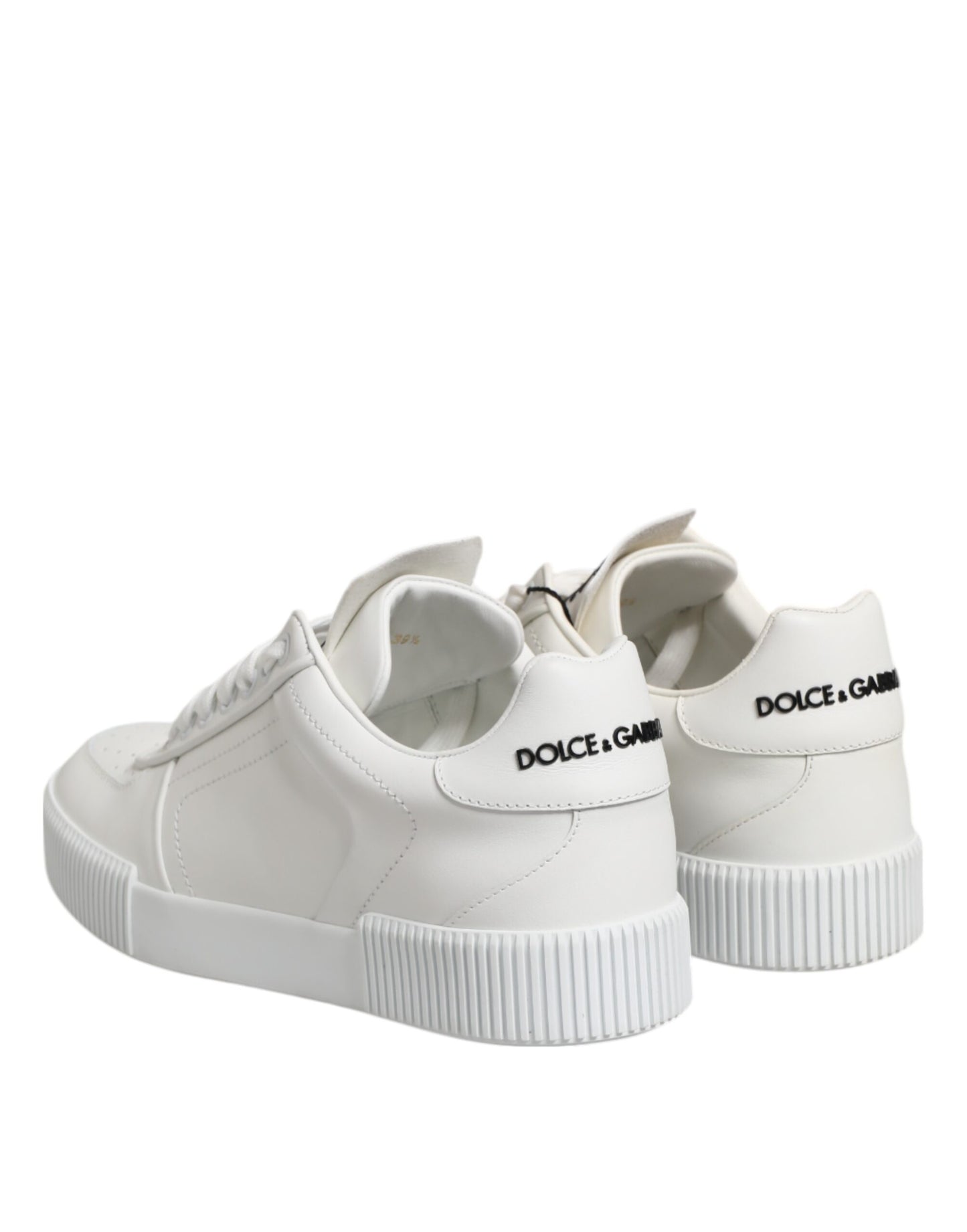 White Miami Leather Low Top Sneakers Shoes