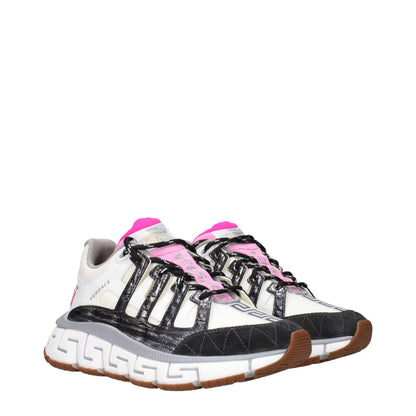 White Fabric Athletic Sneakers