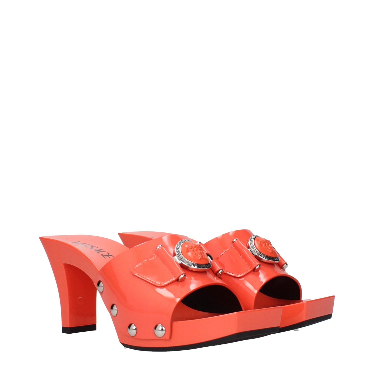 Orange Leather Platforms