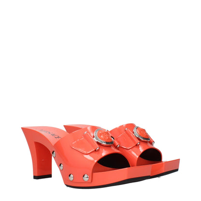 Orange Leather Platforms