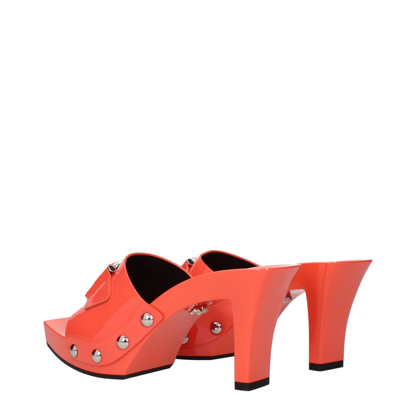 Orange Leather Platforms