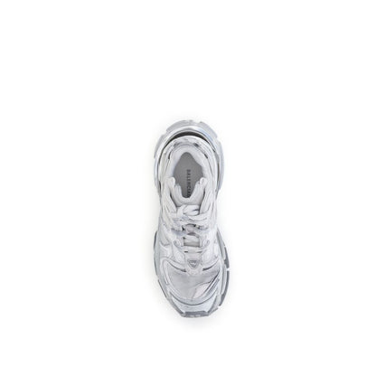 Silver Rubber Athletic Sneakers