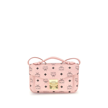 Handbag in printed faux leather