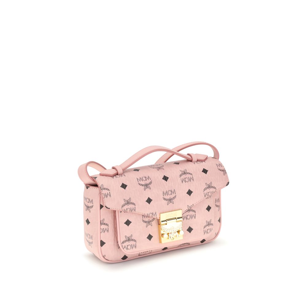 Handbag in printed faux leather