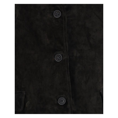 Black Calf Leather Bos Taurus Coat