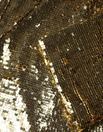 Gold Sequin Long Sleeve Mini Dress