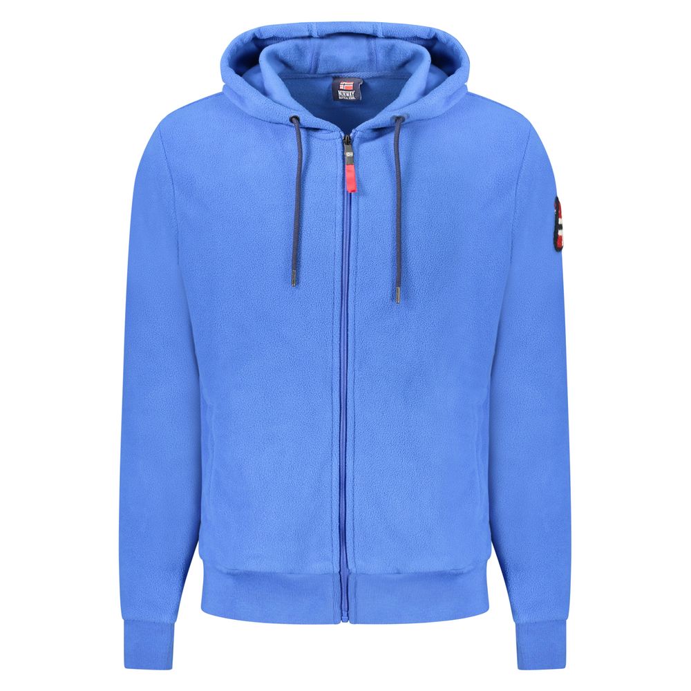 Blue Polyester Men Sweater