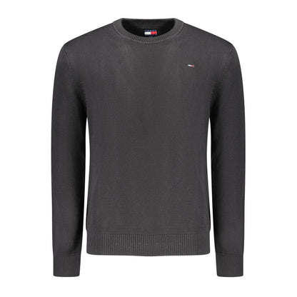 Black Cotton Men Sweater