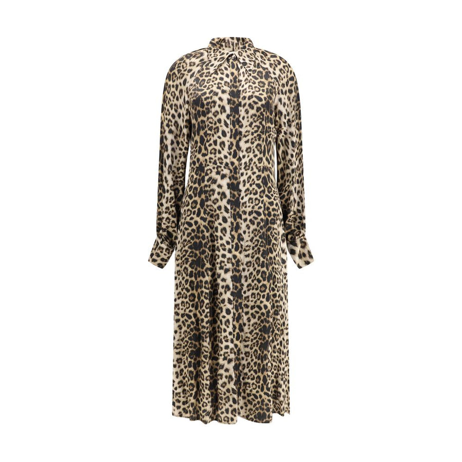 Windsor leopard satin midi Dress