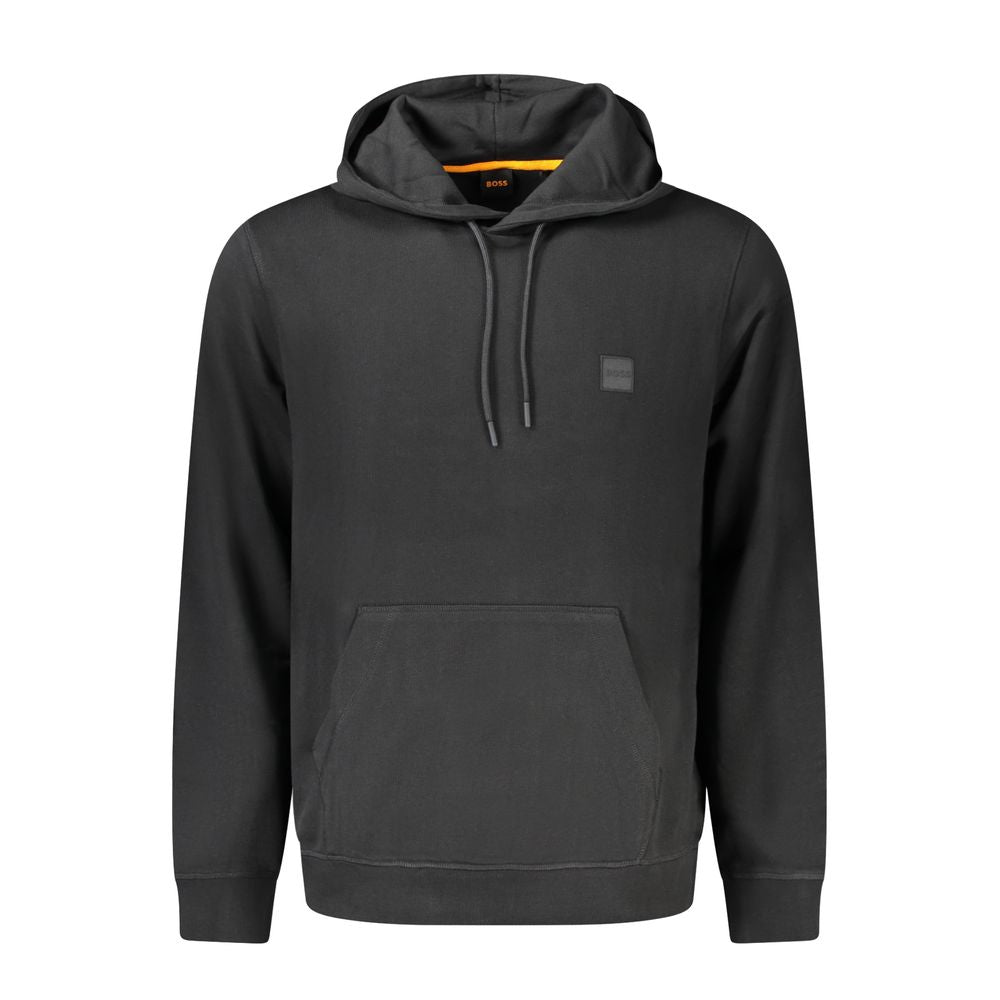 Black Cotton Men Sweater