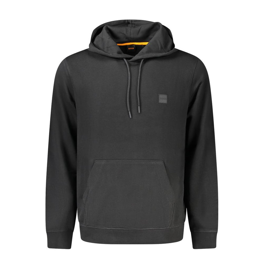 Black Cotton Men Sweater