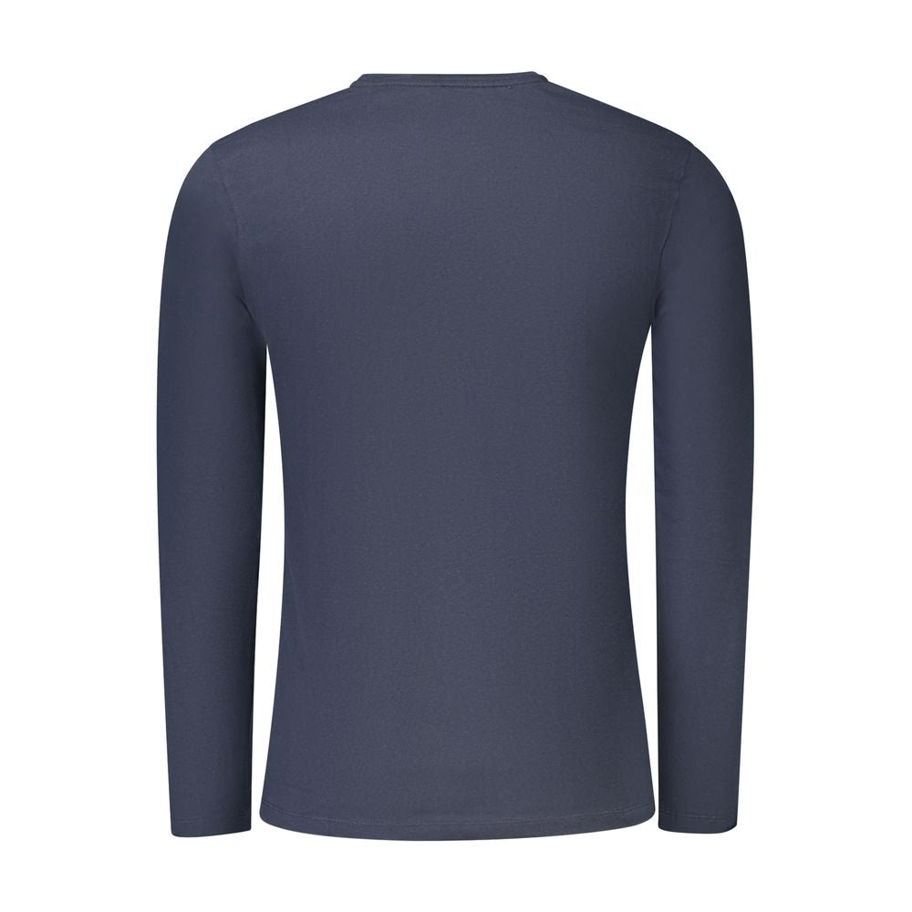 Blue Cotton Men T-Shirt