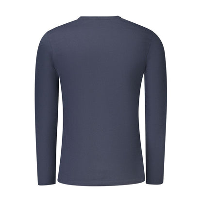 Blue Cotton Men T-Shirt