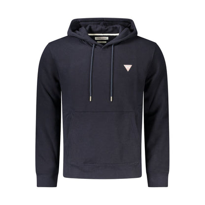 Blue Organic Cotton Men Sweater Hoodie