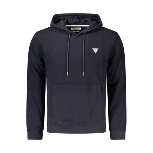 Blue Organic Cotton Men Sweater Hoodie