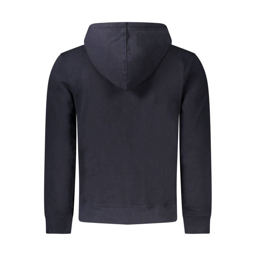 Blue Organic Cotton Men Sweater Hoodie