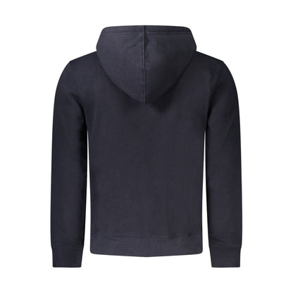 Blue Organic Cotton Men Sweater Hoodie