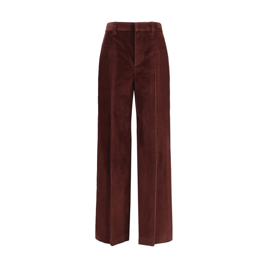 Bordeaux Cotton Casual Pants