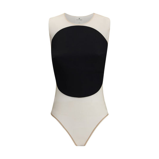 Satin illusion hoop Bodysuit