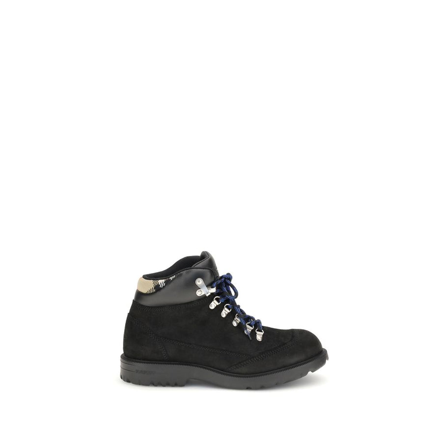 Black Calf Leather Bos Taurus Lace-Up Boots