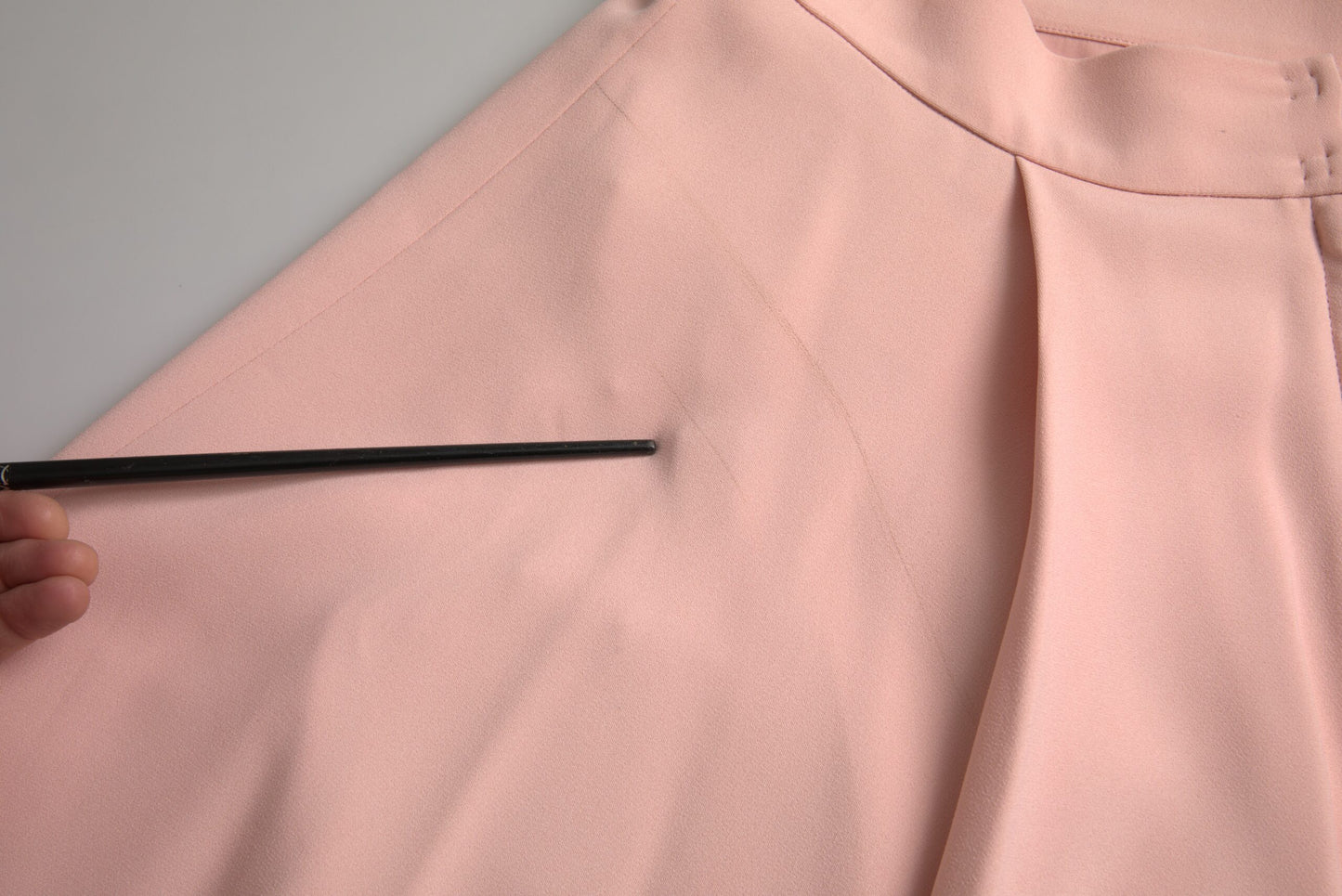 Light Powder Rose Viscose Pleated Skirt