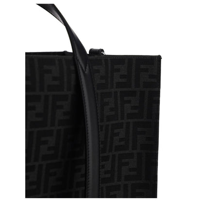 Black Polyester Shoulder Bag