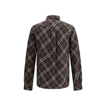 Brown Cotton Pattern Shirt