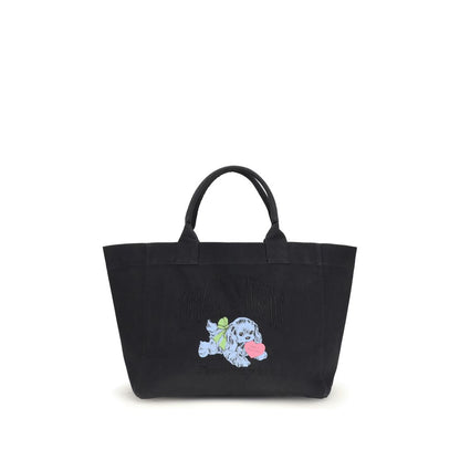 Black Recycled Cotton Shoulder Bag