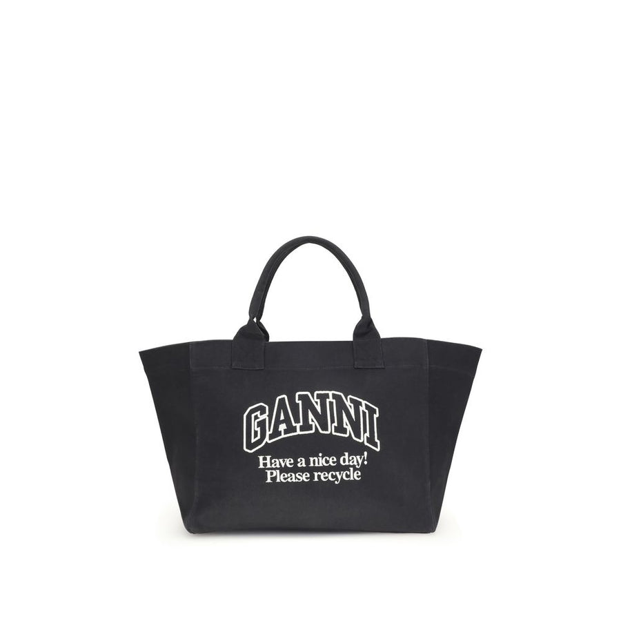 Black Cotton Shoulder Bag