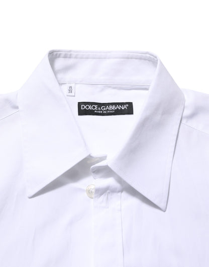 White Logo Plaque Collared Formal Dress  Shirt