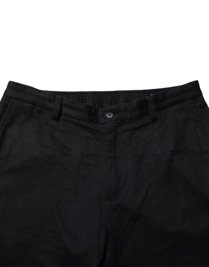 Black Cashmere Dress Formal Men Trouser Pants