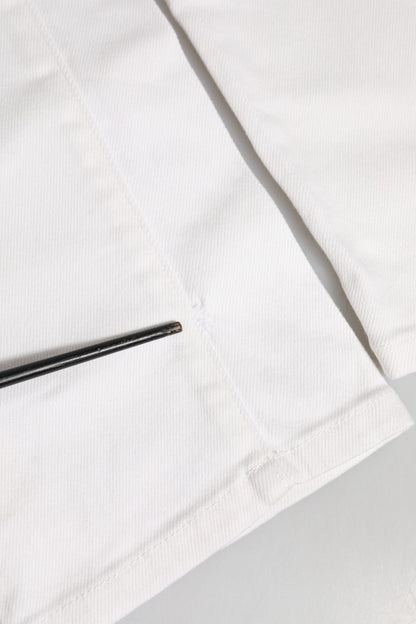 Off White Cotton Stretch Slim Fit Denim Jeans