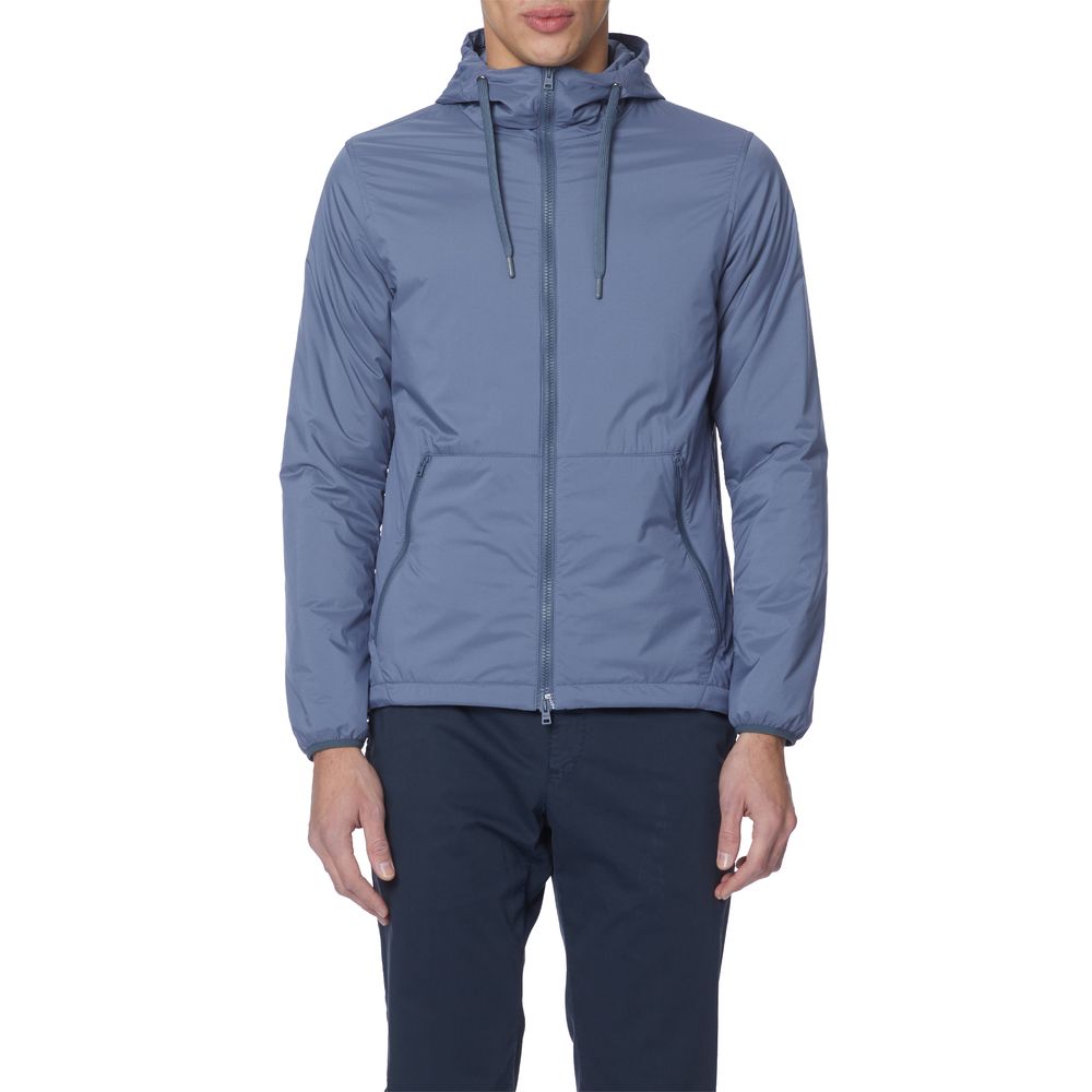 Blue Polyamide Men Jacket