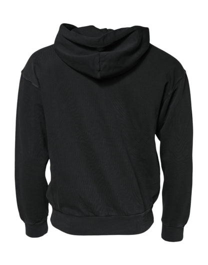 Black Logo FullZip Hooded Sweatshirt Sweater