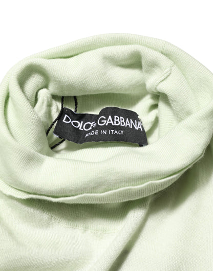 Light Green Logo TurtleNeck Pullover Sweater