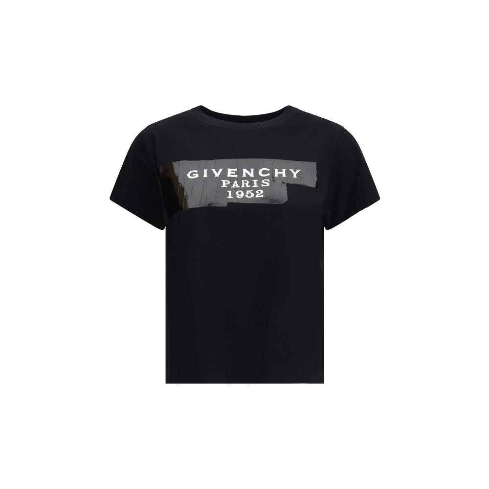 Cotton T-shirt with print black givenchy tape