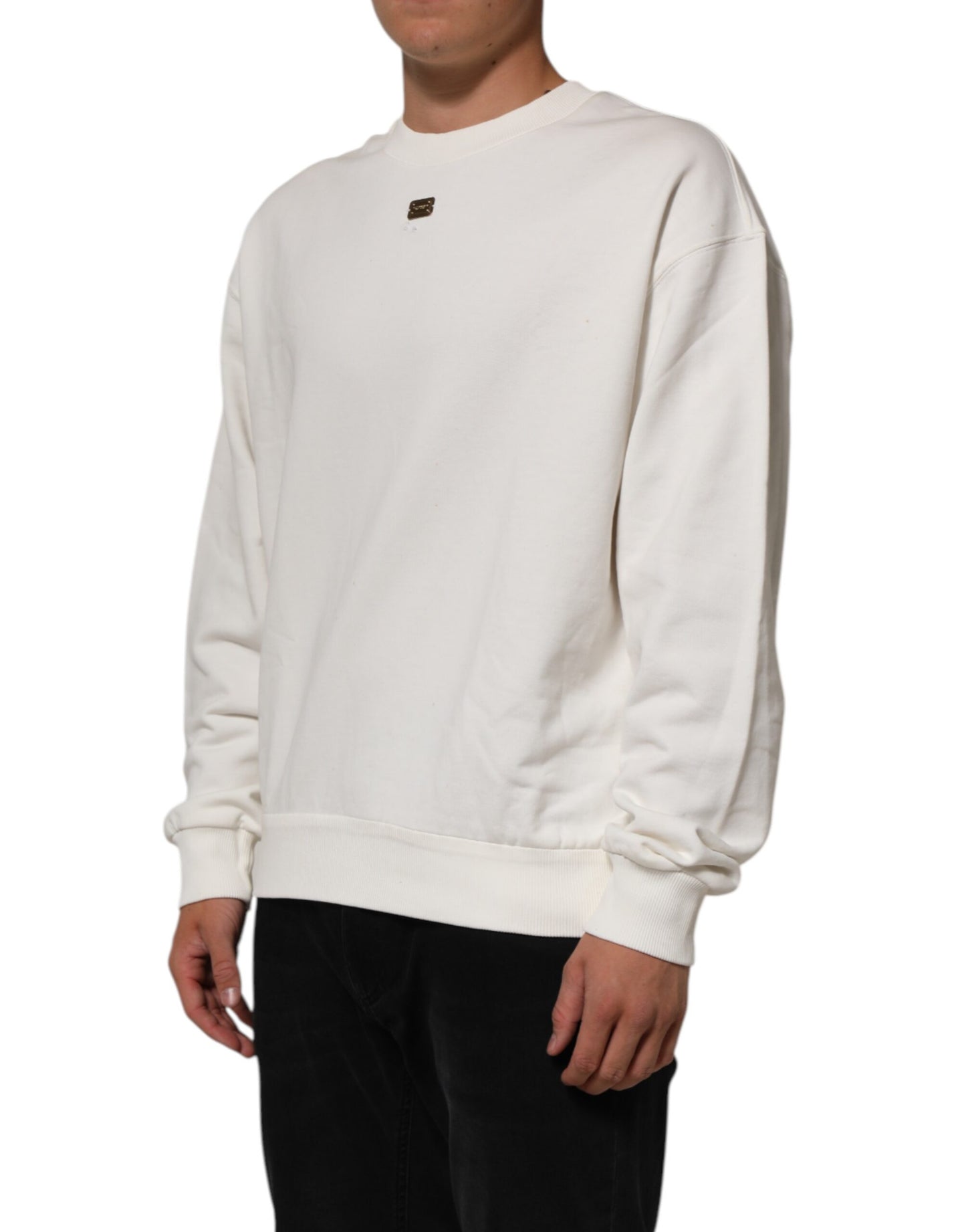 White DG Logo Crew Neck Sweatshirt Sweater