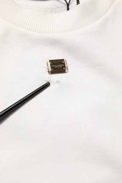 White DG Logo Crew Neck Sweatshirt Sweater